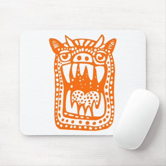 Eng Monster - Oranje Muismat (Met muis)