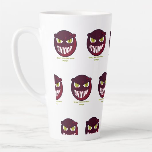 Eng monster slaapt nooit latte mok (Links)