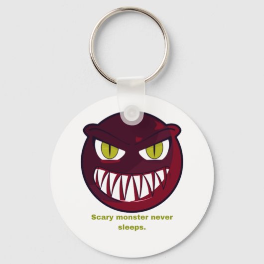 Eng monster slaapt nooit. sleutelhanger (Voorkant)
