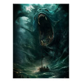 Eng onder het Zee Siren Mermaid Creature Perfect Poster (Voorkant)