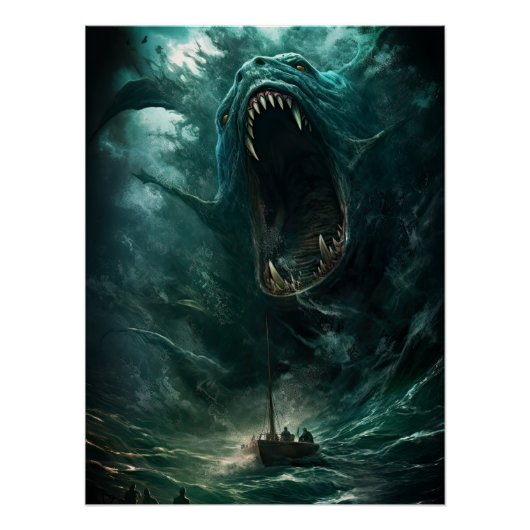 Eng onder het Zee Siren Mermaid Creature Perfect Poster (Voorkant)
