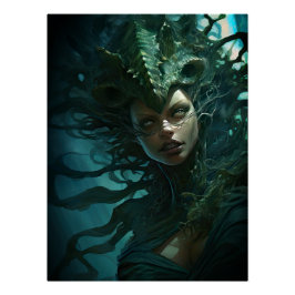 Eng onder het Zee Siren Mermaid Creature Perfect Poster