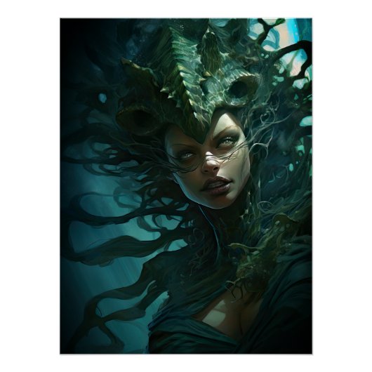 Eng onder het Zee Siren Mermaid Creature Perfect Poster (Voorkant)