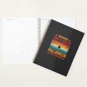 Eng ontwerp van een griezelig Halloween spinnenweb Planner (Display)