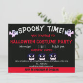 eng | pompoen Adult halloween party uitnodiging (Staand voorkant)