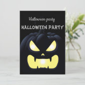eng | pompoen Adult halloween party uitnodiging (Staand voorkant)