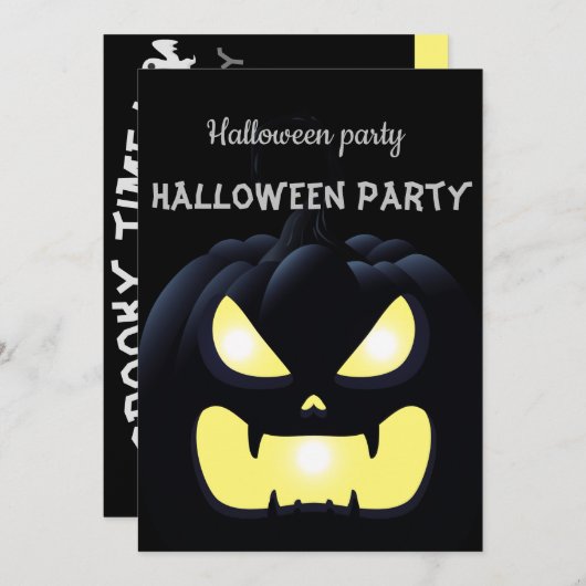 eng | pompoen Adult halloween party uitnodiging (Voorkant / Achterkant)
