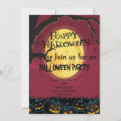 eng pompoen Halloween feest Kaart (Voorkant)