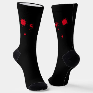 Eng rood bloed spooky zwart Halloween Sokken