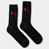 Eng rood bloed spooky zwart Halloween Sokken (Rechts)