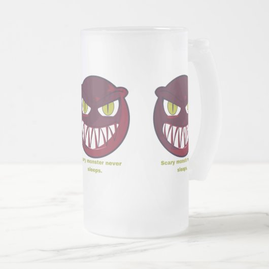 Eng slaapt nooit. matglas bierpul (Voorkant rechts)