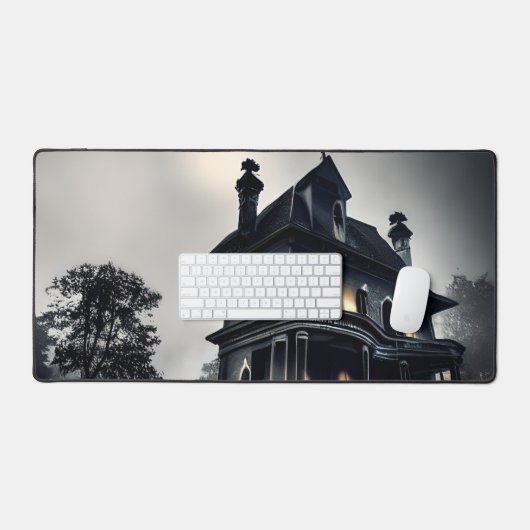 eng spookhuis in de schemering bureaumat (Keyboard & Muis)