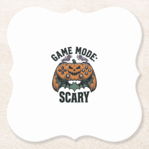 Eng T-shirt met vintage Halloween-controllerkunst Kartonnen Onderzetters