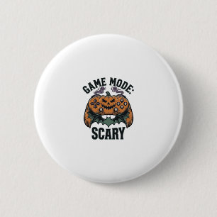 Eng T-shirt met vintage Halloween-controllerkunst Ronde Button 5,7 Cm