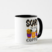 Eng tot ik koffie krijg Halloween pompoen schedel Mok (Voorkant rechts)