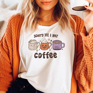 Eng tot ik koffie retro Halloween krijg Tri-Blend Shirt