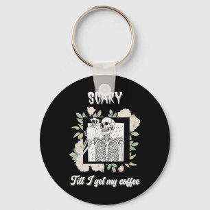 Eng Tot Ik Mijn Koffie Skelet Krijg Halloween Cup Sleutelhanger