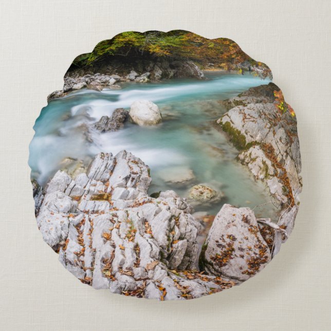 Eng-vallei in Karwendel-gebergte Rond Kussen (Voorkant)