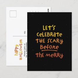 Eng voor vrolijk leuk Halloween feest Briefkaart
