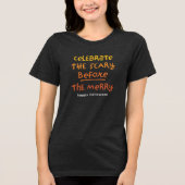Eng voor vrolijk leuk Halloween Tri-Blend Shirt (Voorkant)