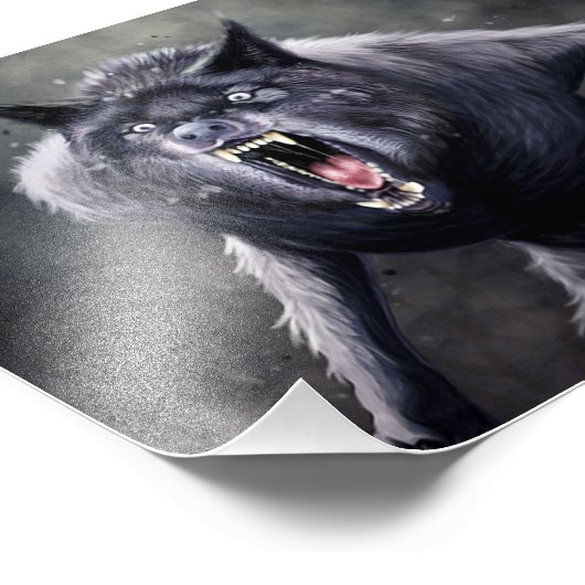 eng weerwolf foto afdruk (Hoek)