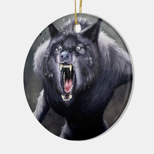 eng weerwolf keramisch ornament (Links)