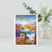 Engadin, Zwitserland, landschap en bergweg Briefkaart (Staand voorkant)