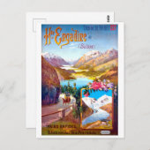 Engadin, Zwitserland, landschap en bergweg Briefkaart (Voorkant / Achterkant)