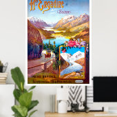 Engadin, Zwitserland, landschap en bergweg Poster (Thuiskantoor)