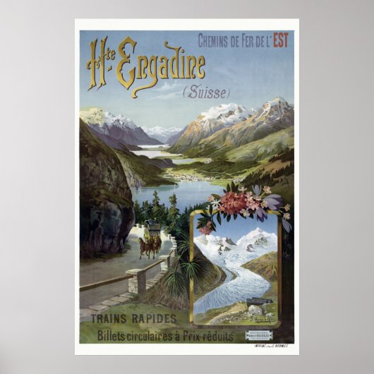 Engadin Zwitserland Railroad  Poster (Voorkant)