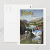 Engadin Zwitserland Railroad Vintage Poster Briefkaart (Voorkant / Achterkant)