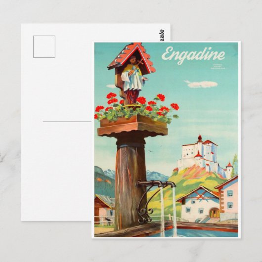 Engadine, City Spring, Switzerland Briefkaart (Voorkant / Achterkant)