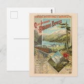 Engadine-Express Switzerland Vintage Poster 1890 Briefkaart (Voorkant / Achterkant)