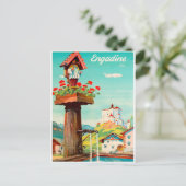 Engadine, Stadslente, Zwitserland Briefkaart (Staand voorkant)
