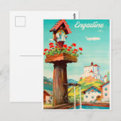 Engadine, Stadslente, Zwitserland Briefkaart (Voorkant / Achterkant)