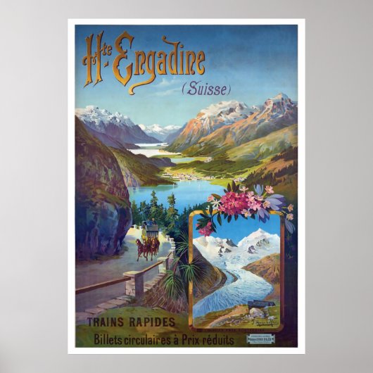 Engadine, Summer Landscape, Zwitserland Poster (Voorkant)