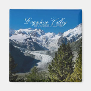 Engadine Valley Foto Swiss Alps Souvenir Magnets Magneet