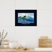 ENGAGE LIFE Wave-rider Surfer Actie Motivatie Poster (Keuken)