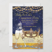 Engage Masquerade Mardi Gras Verjaardagsfeest Uitn Kaart (Achterkant)