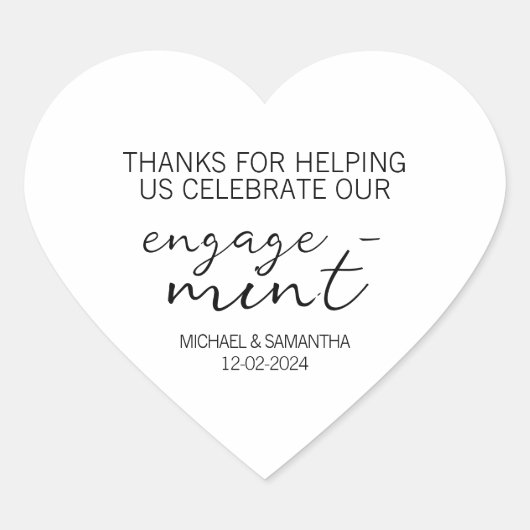 Engage-Mint Hart voor Verloving Sticker (Voorkant)