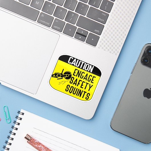 engage Safety Squints Sticker (Laptop met iPhone)