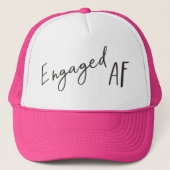 Engaged AF Houtskool Logo Unisex Trucker Pet (Voorkant)
