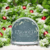 Engaged and Joyfully Merry Custom Photo Sneeuwbol (Kerstmis)