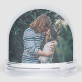 Engaged and Joyfully Merry Custom Photo Sneeuwbol (Achterkant)