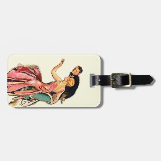 Engaged Couple Bagagelabel (Voorkant horizontaal)