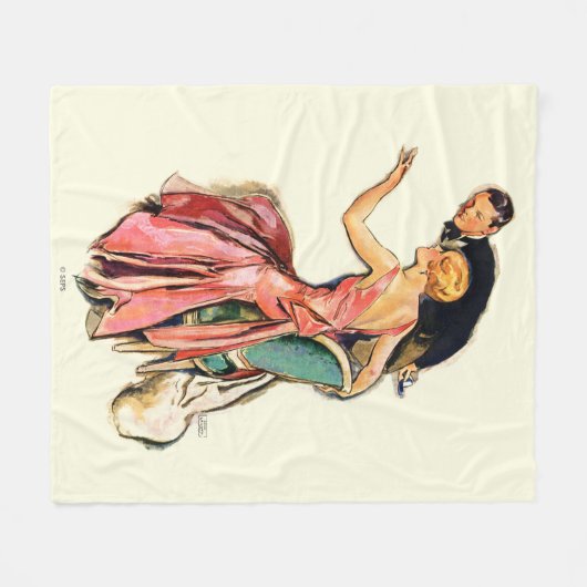 Engaged Couple Fleece Deken (Voorkant (Horizontaal))