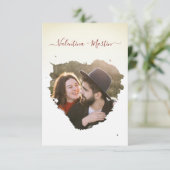Engaged Couple Photo Simulate Brush Heart Wedding (Staand voorkant)