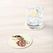 Engaged Couple Ronde Kartonnen Onderzetter (Insitu)