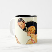 Engaged Couple Tweekleurige Koffiemok (Voorkant links)