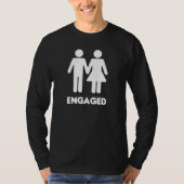 Engaged Couple (White Silhouette) T-shirt (Voorkant)